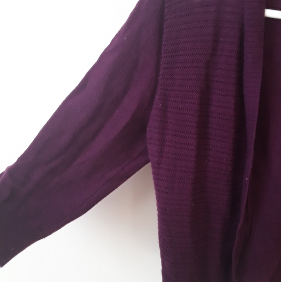 Dark Magenta Shrug Sweater - Picture 3 of 5